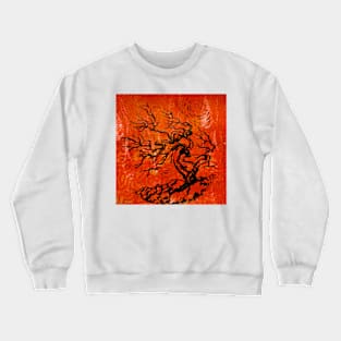 Old and Ancient Tree - Orange Red Crewneck Sweatshirt